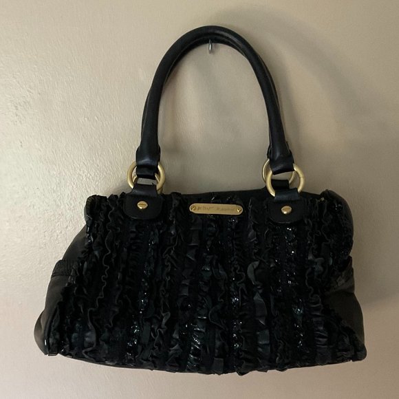 Betsey Johnson Bags Betsey Johnson Leather Ruffle Satchel Shoulder